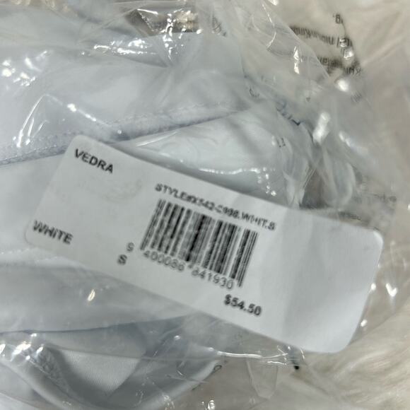 Frederick’s of Hollywood Vedra Bikini Swim Set White High Leg Hip Cheeky NWT - Picture 5 of 8